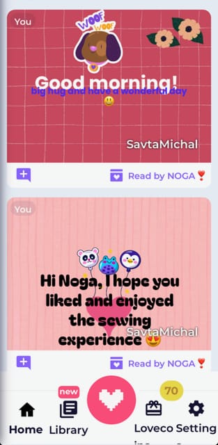 Customer photo review of Lovebox Photo Messenger