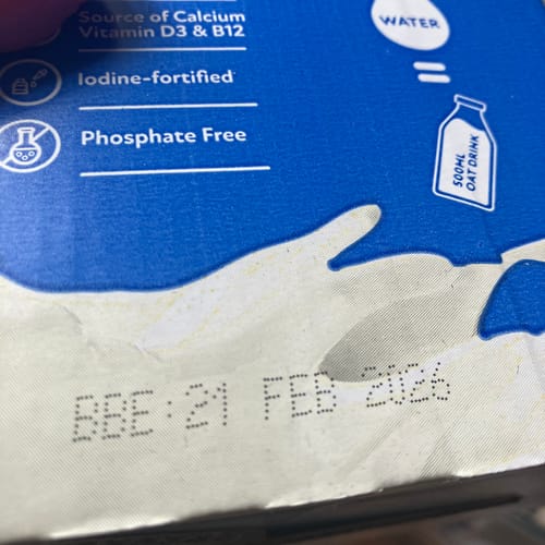 Customer photo review of MYOM 500ml Original Oat Milk Blend Case