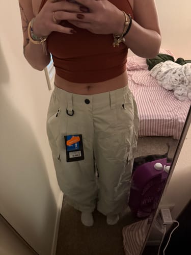 Customer photo review of Women's Coffee Baggy Wear-resistant Waterproof Snow Pants