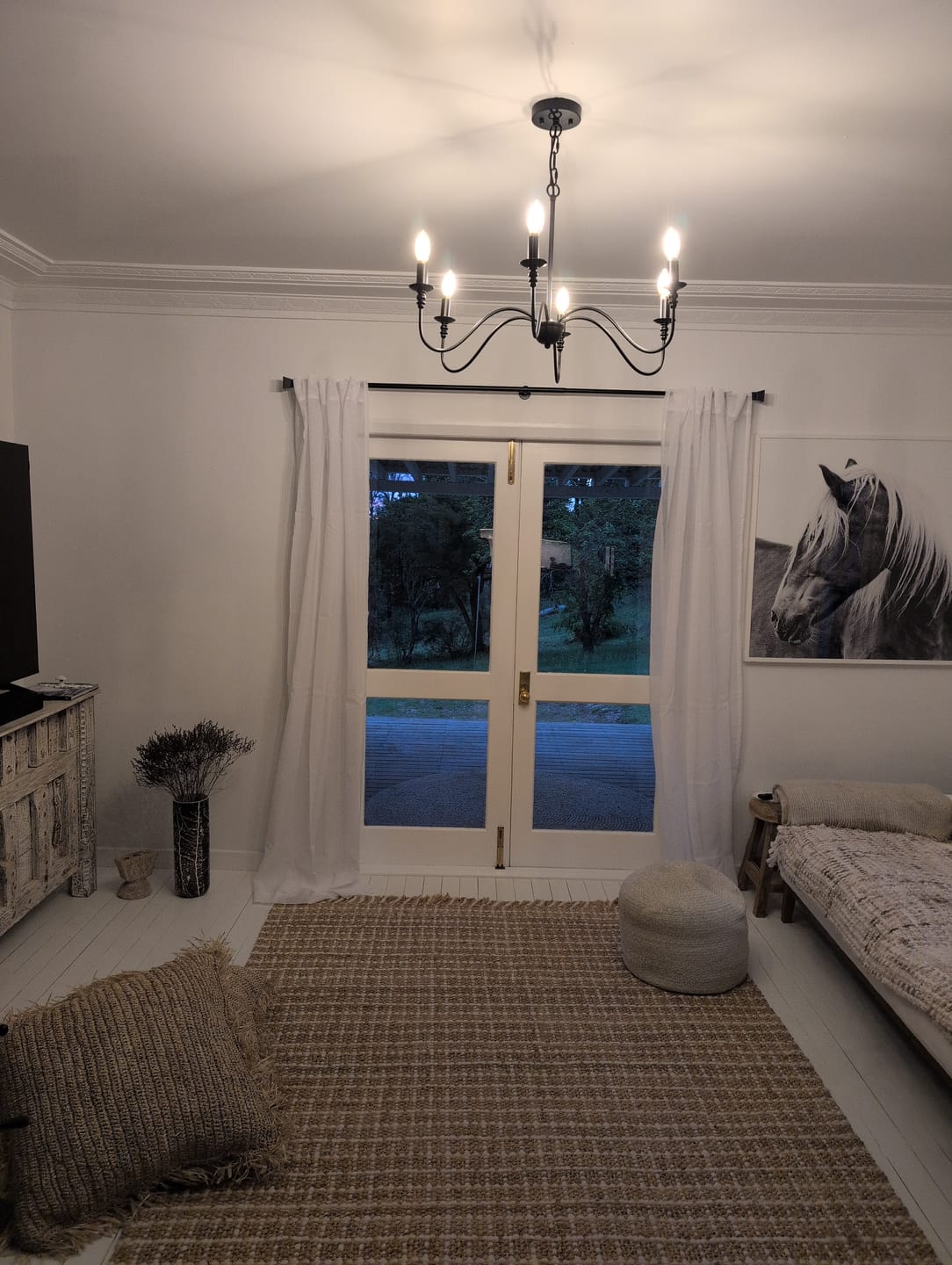 Customer photo review of Classic Traditional  6-Light Candle Chandelier