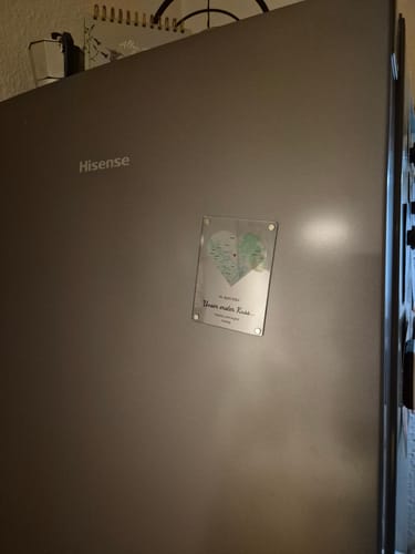 Kundenbewertung mit Foto zu "Unser Ereignis" - Acryl Magnet