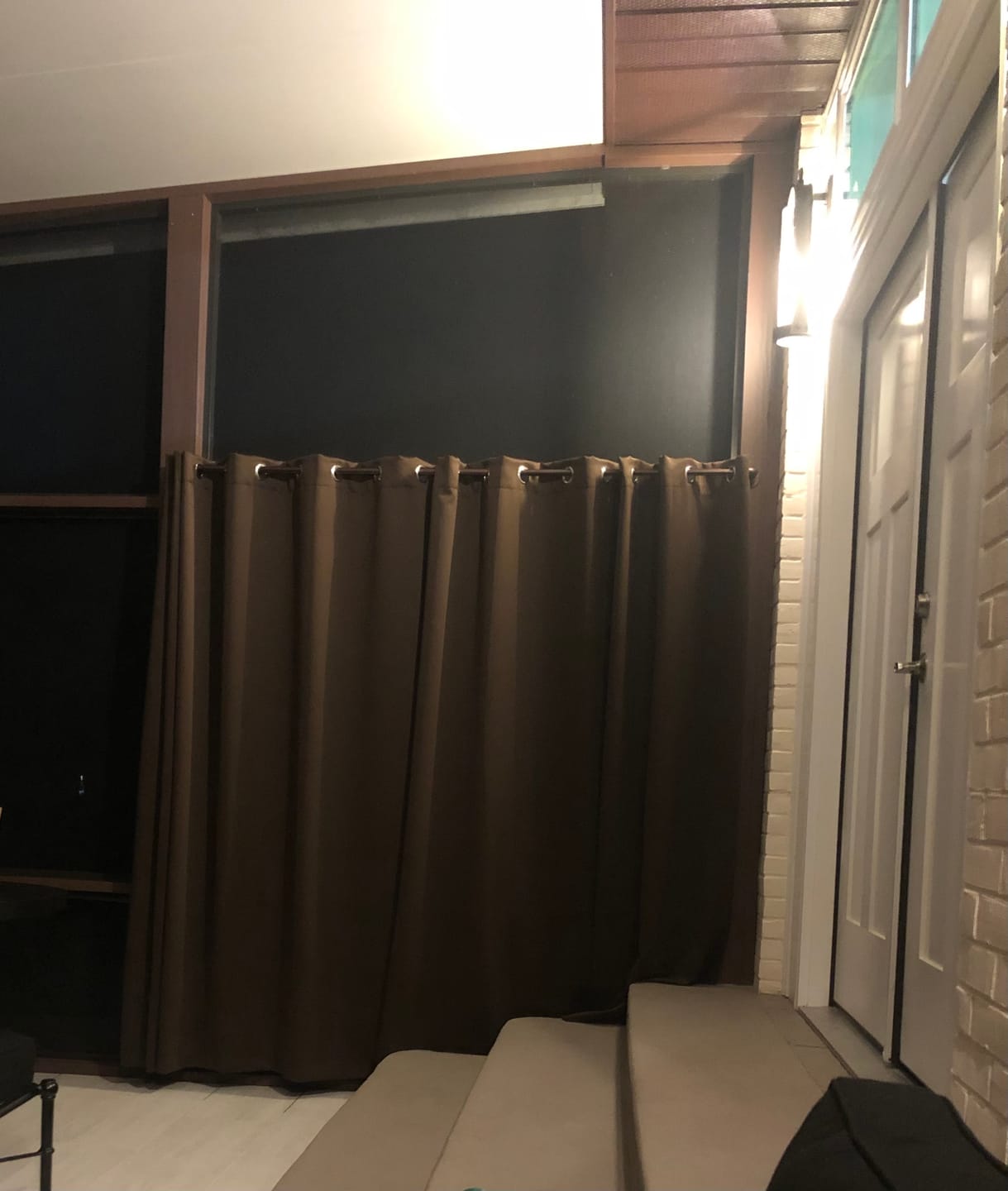 Customer photo review of Waterproof Grommet Top Patio Outdoor Curtain 1 Panel | Outdoor Standard