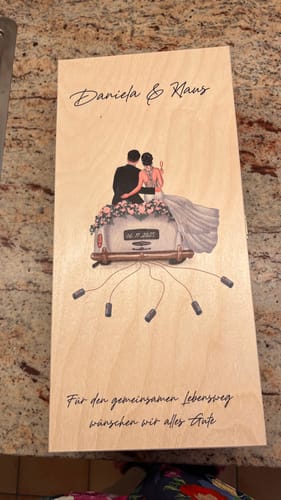 Kundenbewertung mit Foto zu Leonardo Gläser mit Gravur - Hochzeitsauto & Wedding Love als Set