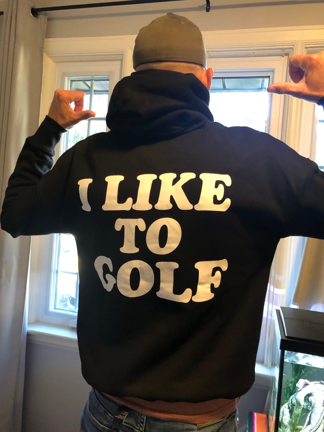 Customer photo review of I Like To Golf Hoodie