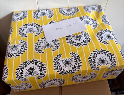 Customer photo review of Honey Bee Gift Wrap