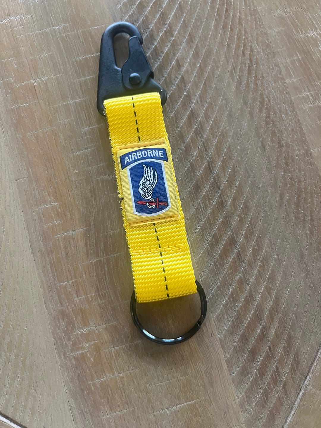 Customer photo review of 2-Below-Bite Static Line Lanyard Keychain (173rd Airborne Versions)