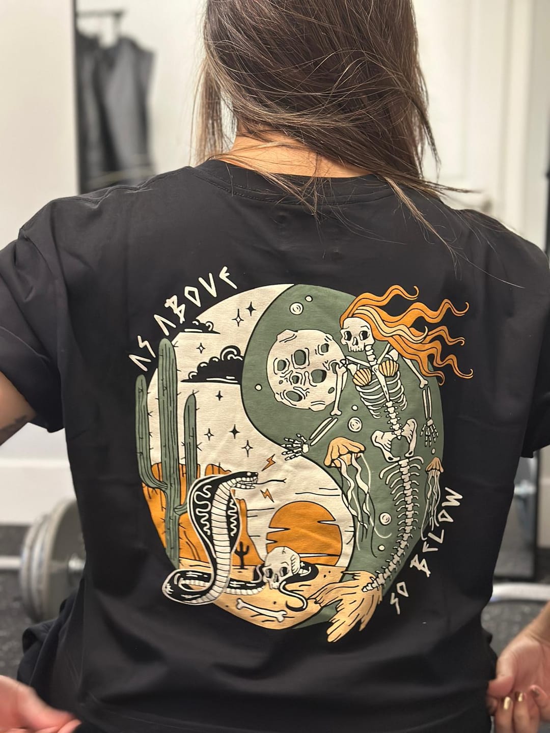 Customer photo review of As Above So Below T-Shirt