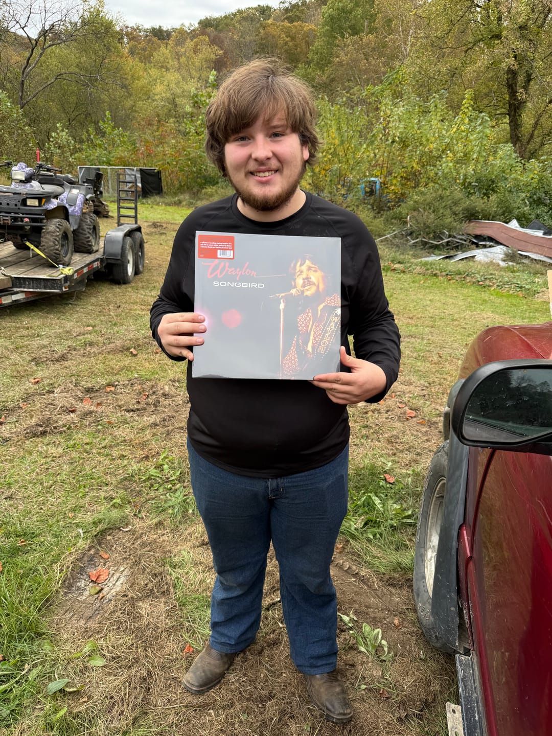 Customer photo review of Waylon Jennings "Songbird" Black Vinyl LP Pre-Order