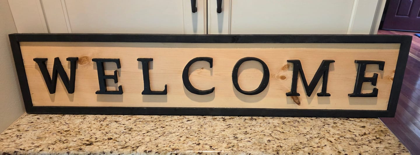 Customer photo review of 5" Letter Acrylic Router Template Set - Alphabet Inlay Template