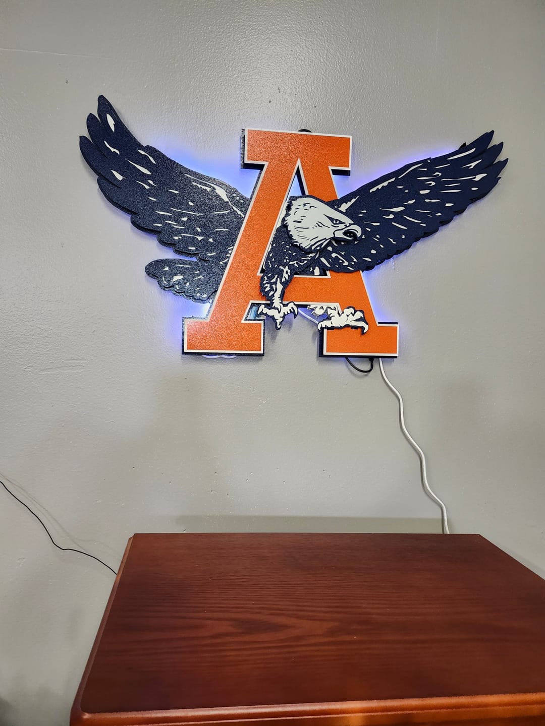 Customer photo review of Auburn War Eagles VAULT 3D Vintage Metal Wall Art