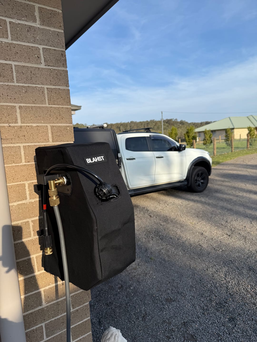 Customer photo review of R18 Wall-Mounted Pressure Washer