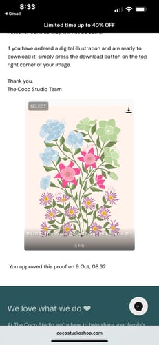 Customer photo review of 'In Bloom' Family Birth Flower Illustration