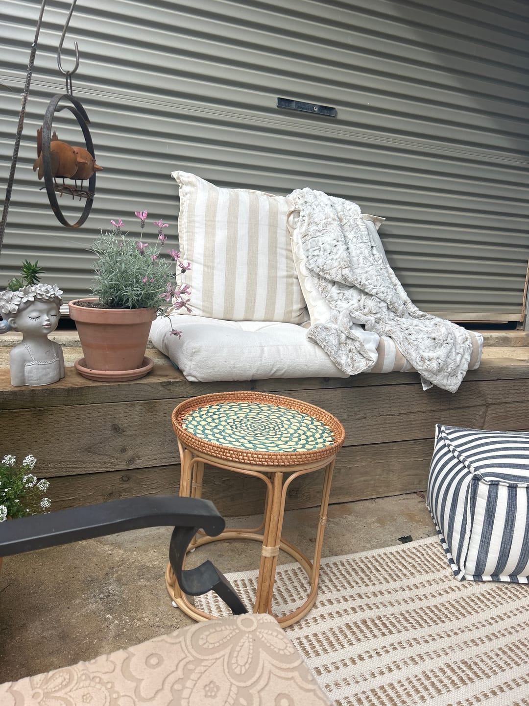 Customer photo review of Bloom Rattan Table