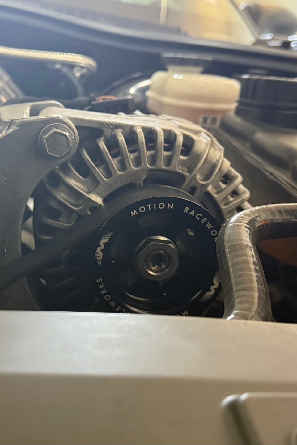 Customer photo review of LS 3" OD Billet Overdrive Alternator Pulley 6 Rib 10-10042
