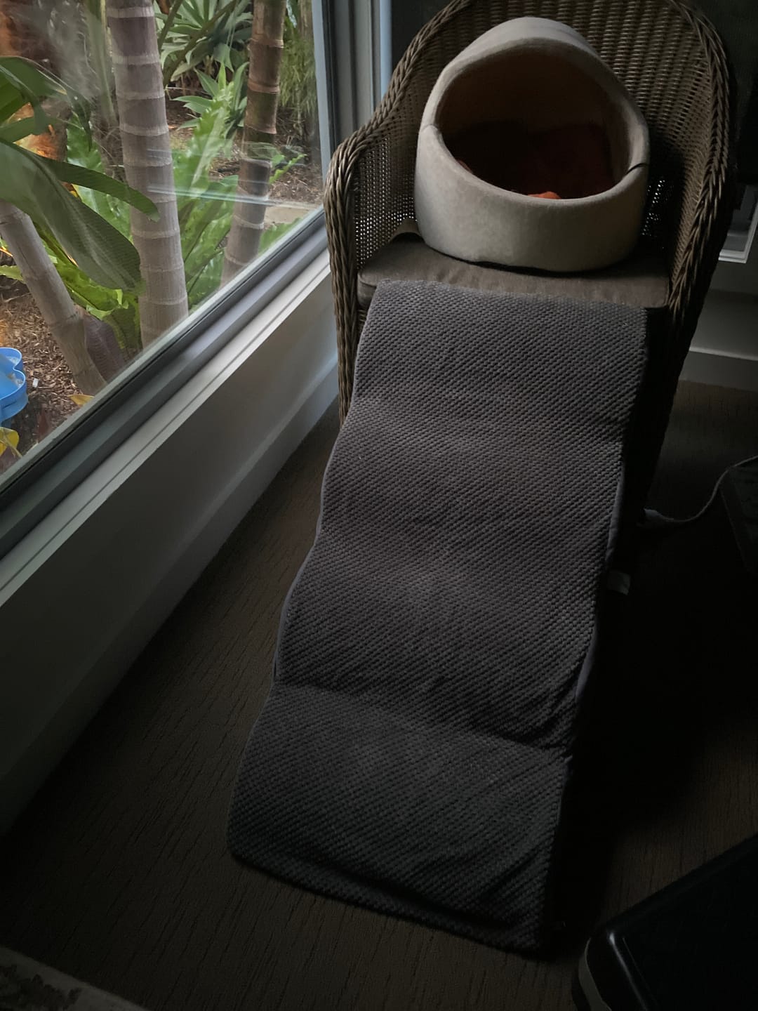 Customer photo review of Soft Foam Dog Stairs – Non-Slip Dog Steps for Beds & Couches