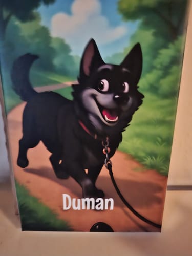 Customer photo review of Haustier Cartoon - Individuelle Leinwand