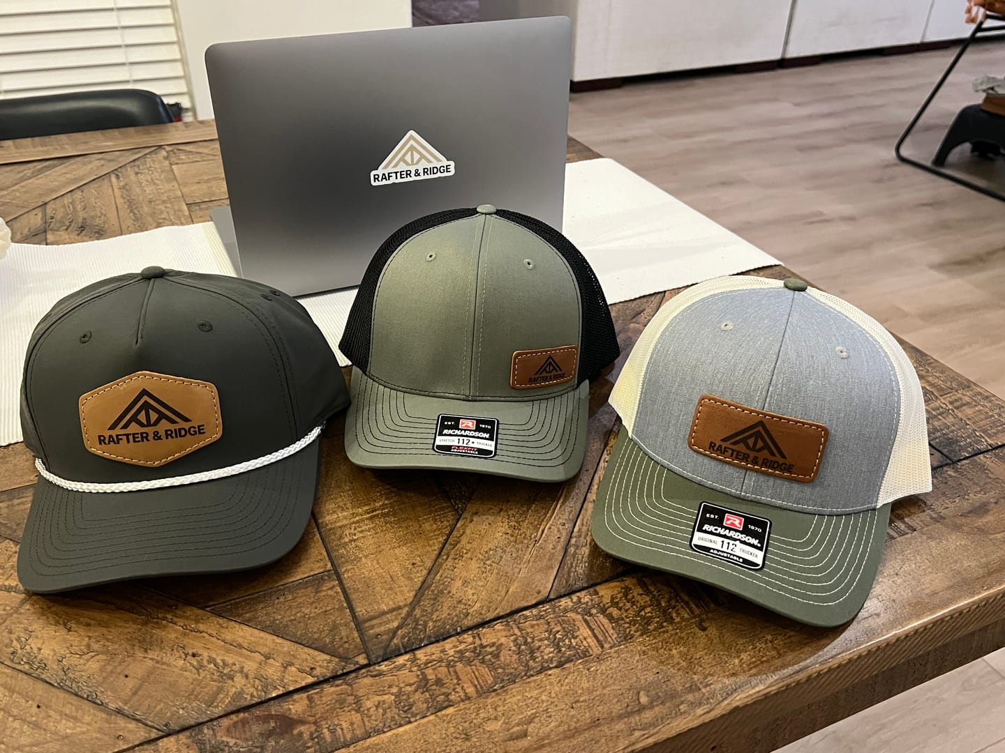 Customer photo review of Richardson 112 Flexfit Snapback Custom Leather Patch Hat