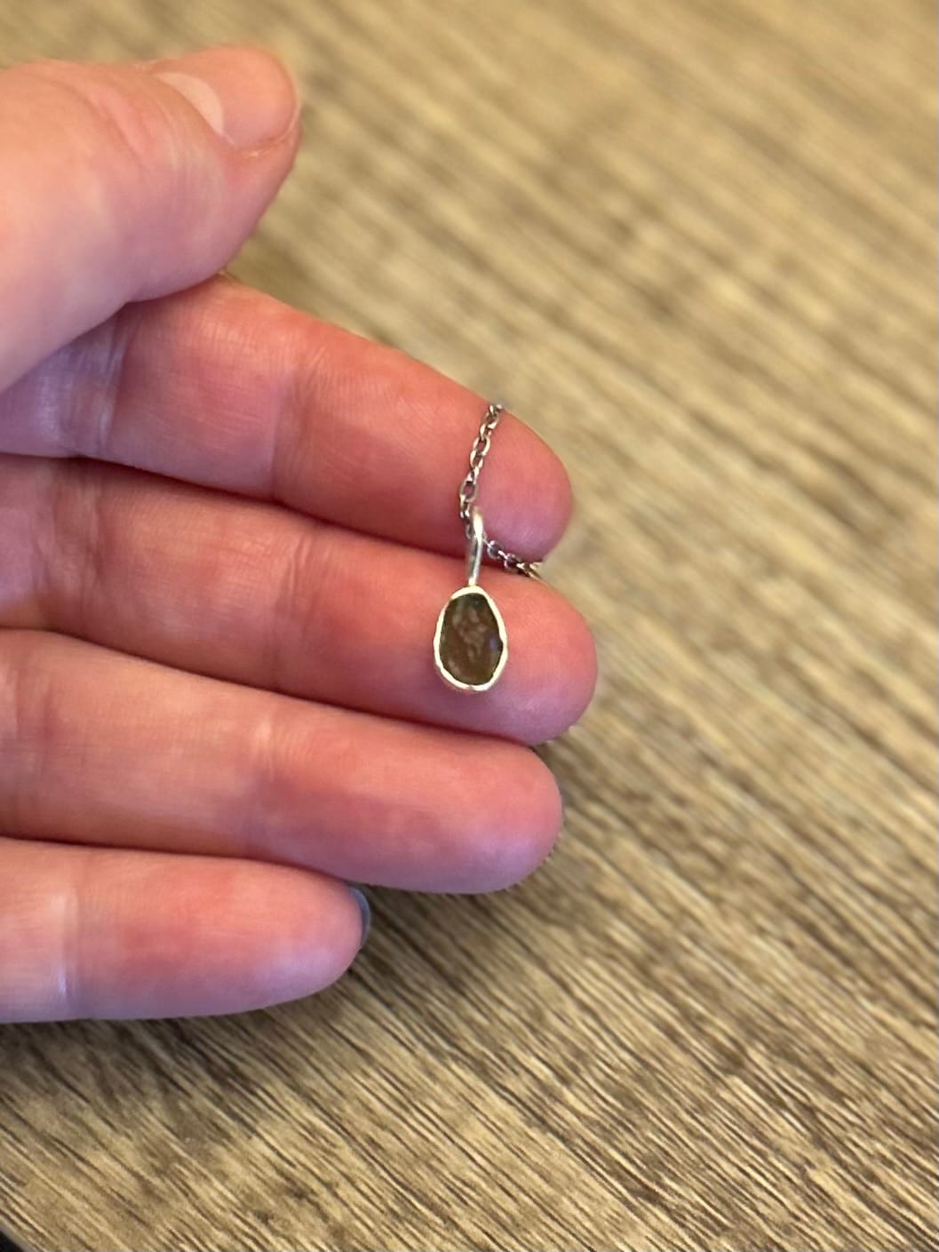 Customer photo review of Moldavite - Mini necklace pendant