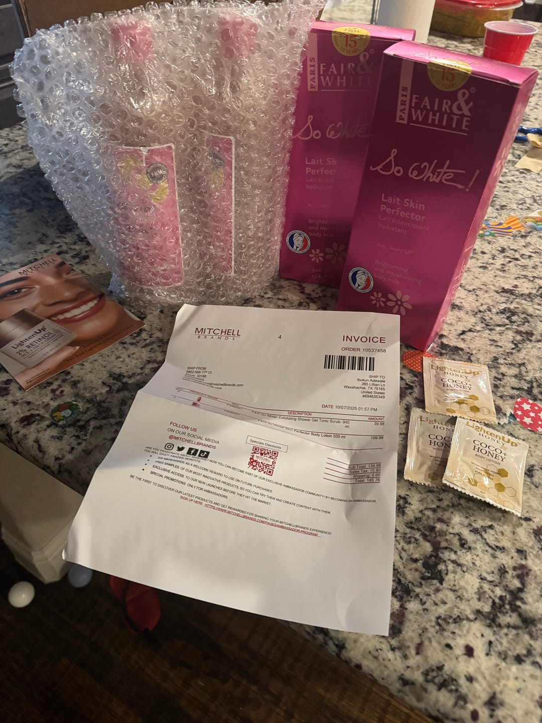Customer photo review of Fair & White So White Skin Perfector Body Lotion
