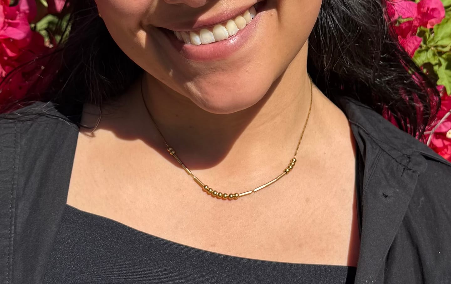 Customer photo review of Collier en code Morse