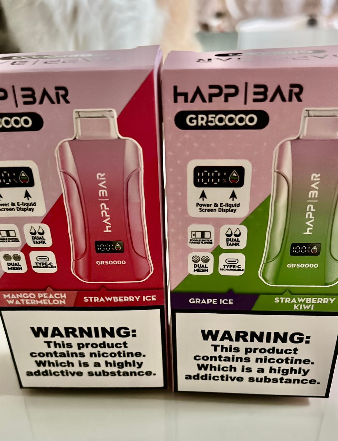 Customer photo review of HAPP BAR GR50000 | 50k puffs Doble sabor