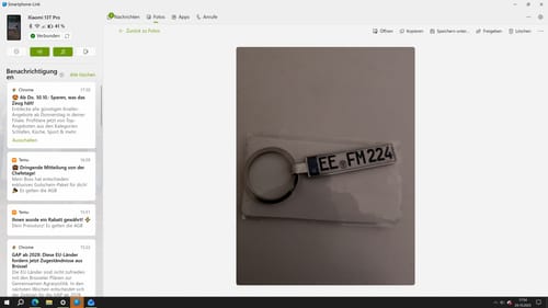 Customer photo review of Kennzeichen Schlüsselanhänger Mini Nummernschild Metall