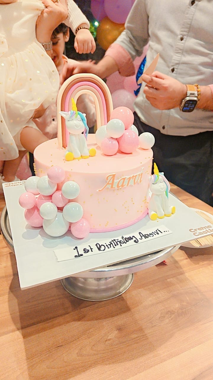 Customer photo review of Girly Unicorn Birthday Cake