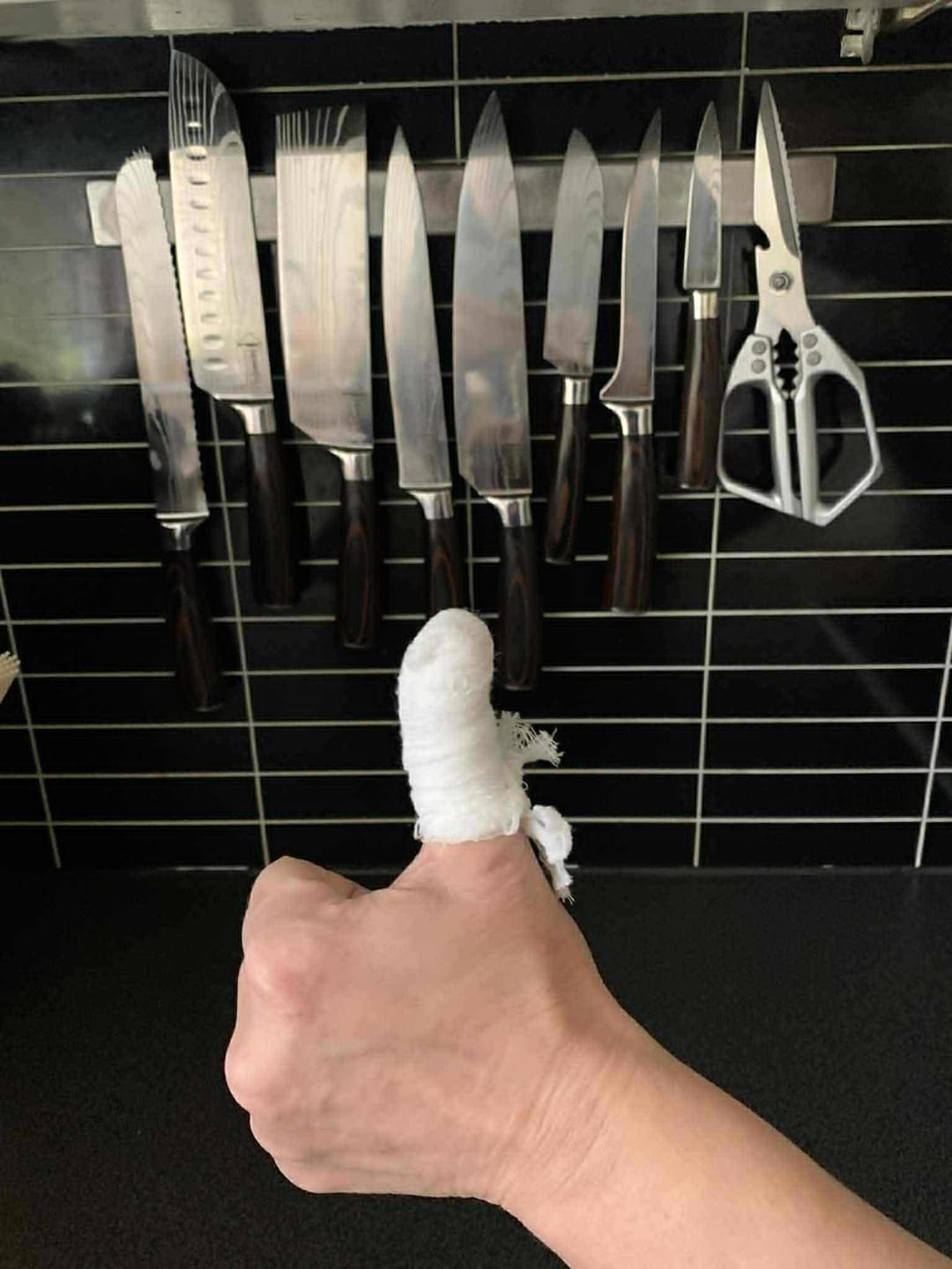 Customer photo review of Imperial Collection — Japanese High-Carbon Steel Knife Set with Damascus Pattern