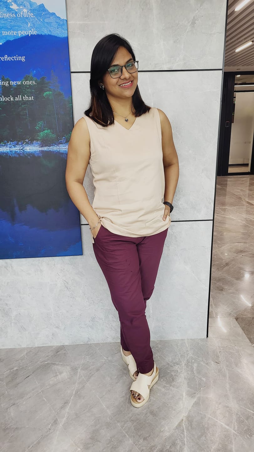 Customer photo review of Women Beige V-Neck Sleeveless Top