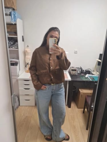 Customer photo review of Cora Button Corduroy Jacket