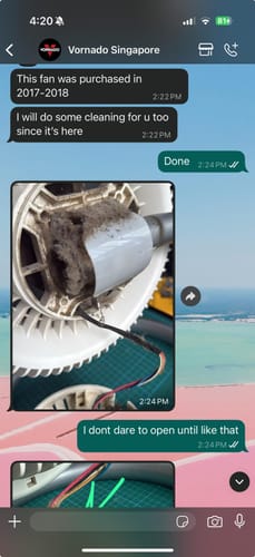 Customer photo review of Vornado DC Adapter Power Cord (Spare Parts)