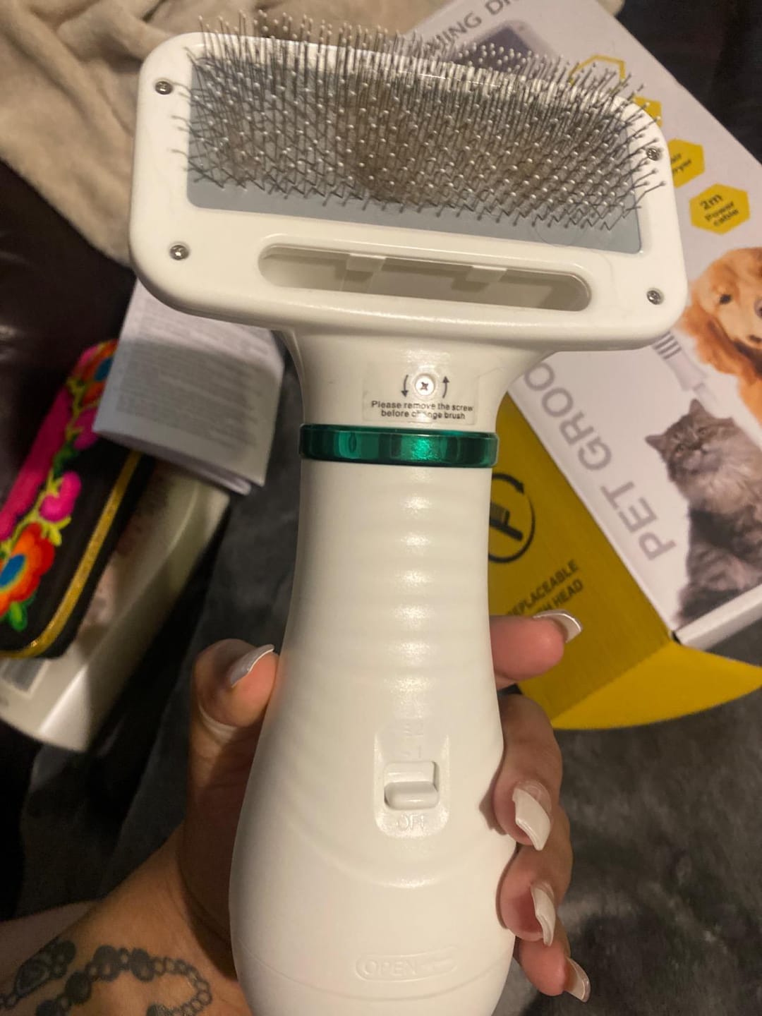 Customer photo review of [HOT SALE] 3-in-1 Pet Grooming Hair Dryer