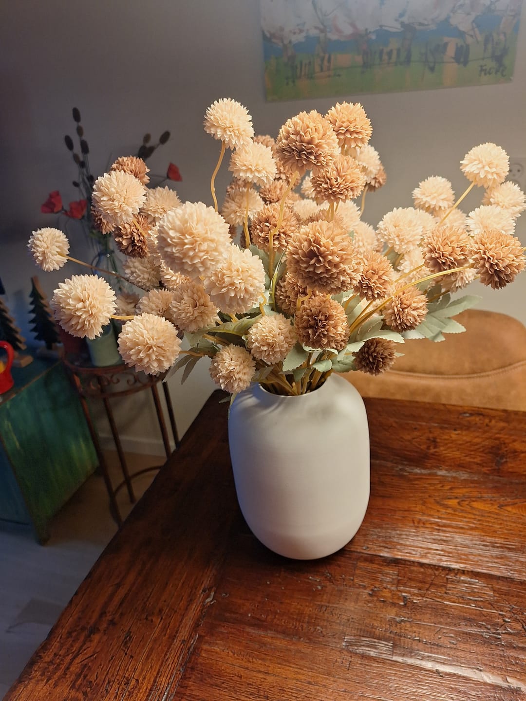 Customer photo review of Zijden Kiku Bloemen - Crème Mix