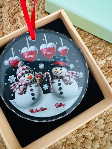 Customer photo review of Décoration de Noël Personnalisée - Cadeau Familial Unique