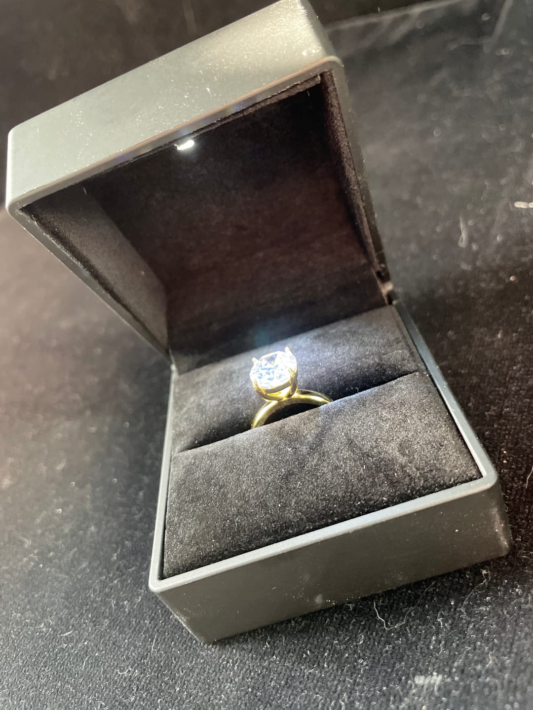 Customer photo review of Maribel Oval Zirconia Ring