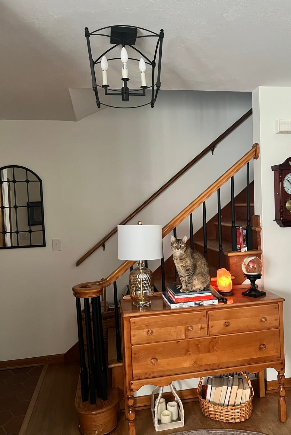 Customer photo review of 4-light French Antique Candle Style Lantern Semi Flush