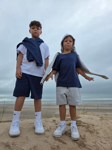 Customer photo review of Boys Flow Earthknit™ T-Shirt | Regenerative Cotton