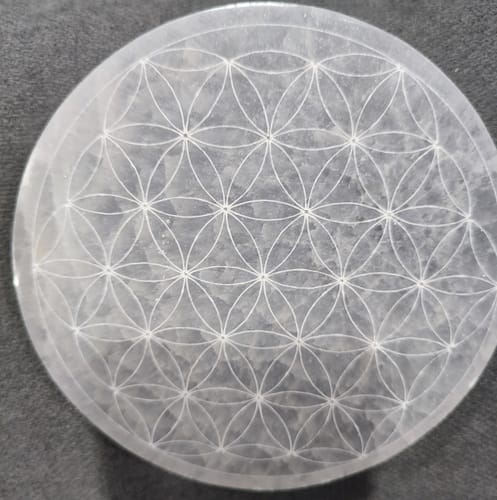 Customer photo review of Placa de Selenita con Flor de la Vida || Limpieza de Minerales