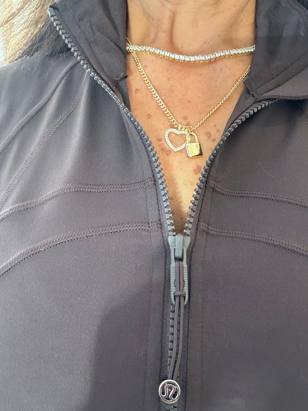 Customer photo review of Heart On Lock Necklace