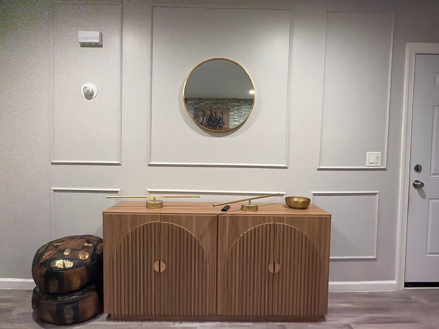 Customer photo review of 65" Arched Modern Fluted Sideboard Buffet Cabinet