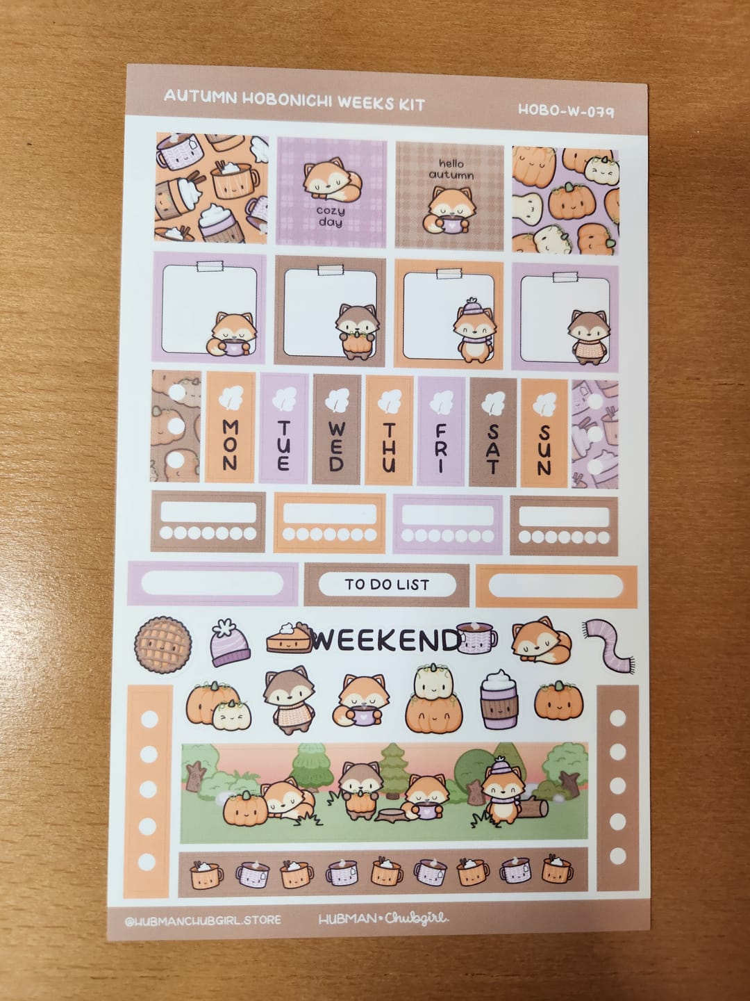 Customer photo review of Autumn Foxes Theme Hobonichi Weeks Kit