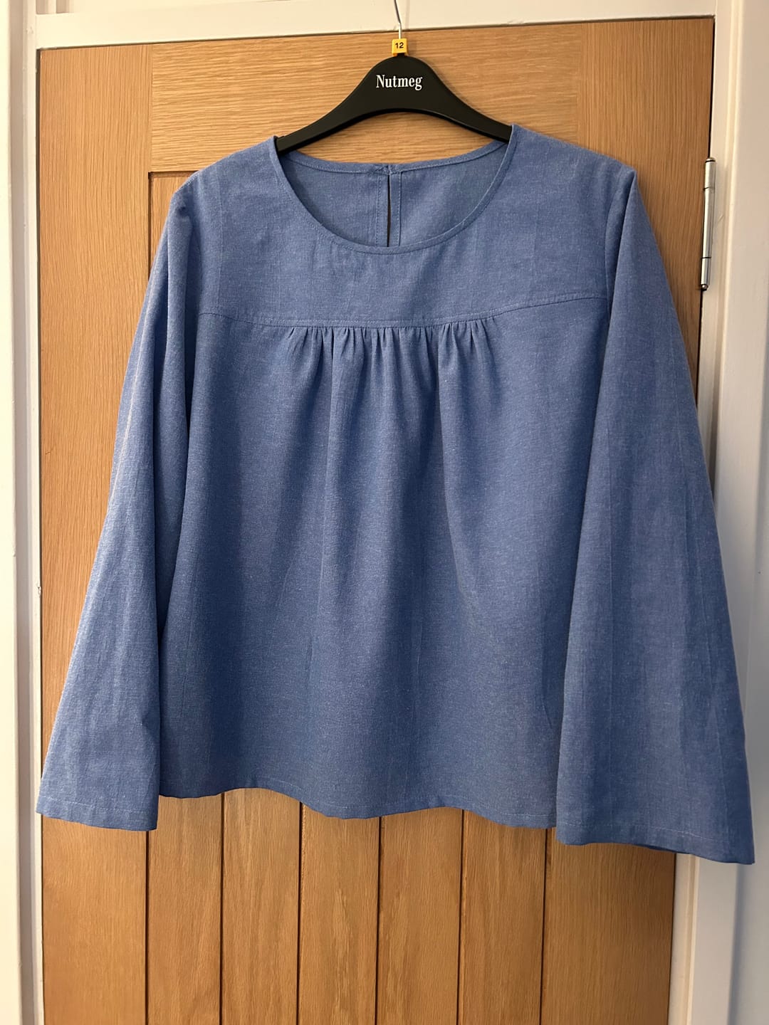 Customer photo review of Plain Blue Chambray Denim Fabric