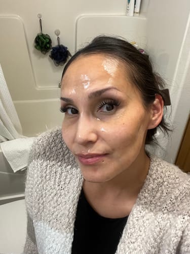 Customer photo review of Collagen Night Wrapping Mask