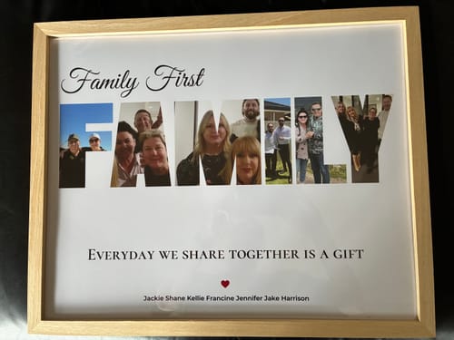 Customer photo review of Family Letters - Personalized Poster
