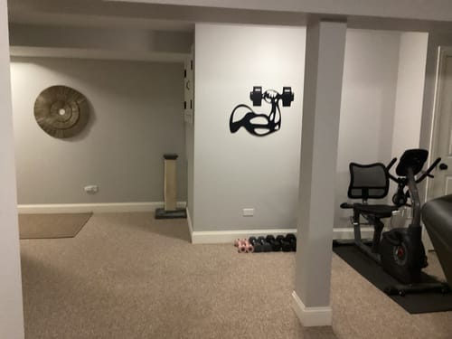 Customer photo review of Dumbbell - Metal Wall Art