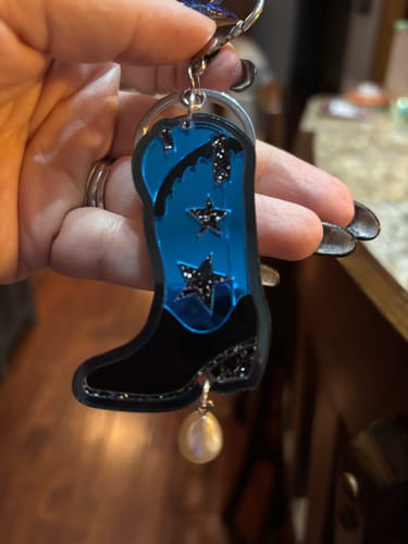 Customer photo review of Cowboy Boot Bag Charm