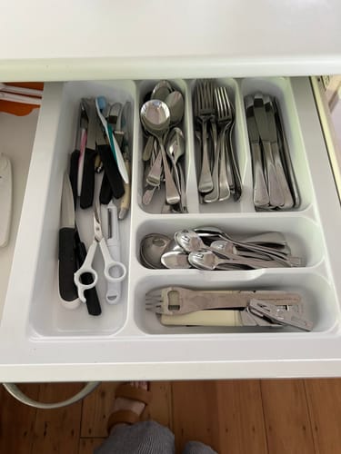 Customer photo review of White Cutlery Tray 430x480mm