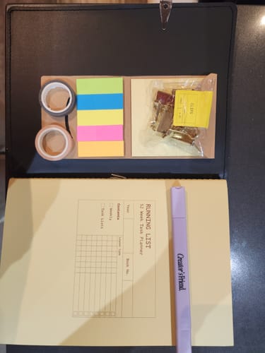 Customer photo review of Running List Weekly Planner