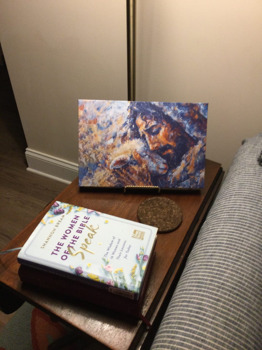 Customer photo review of Abstract Painting of Jesus and Lost Lamb Wall Art Canvas