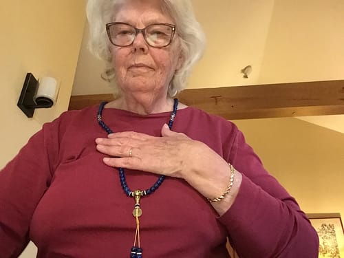 Customer photo review of Lapis Lazuli Third Eye Mala